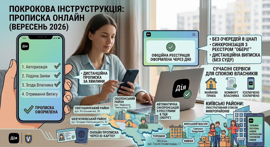 Как прописаться в Киеве онлайн через «Дію»: полная инструкция на сентябрь 2026 года